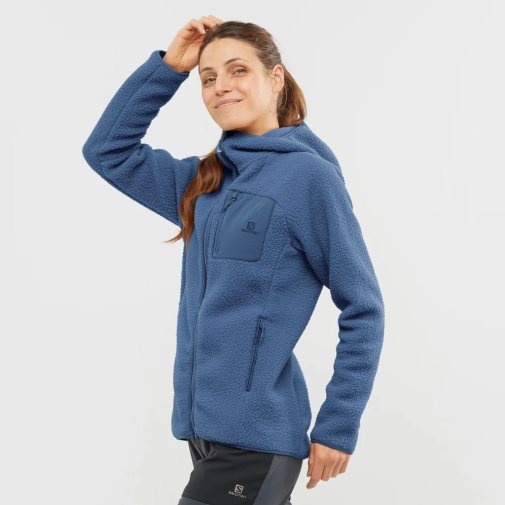 Blue Salomon Outline Warm Teddy Full Zip Women's Jackets | IE XC0194